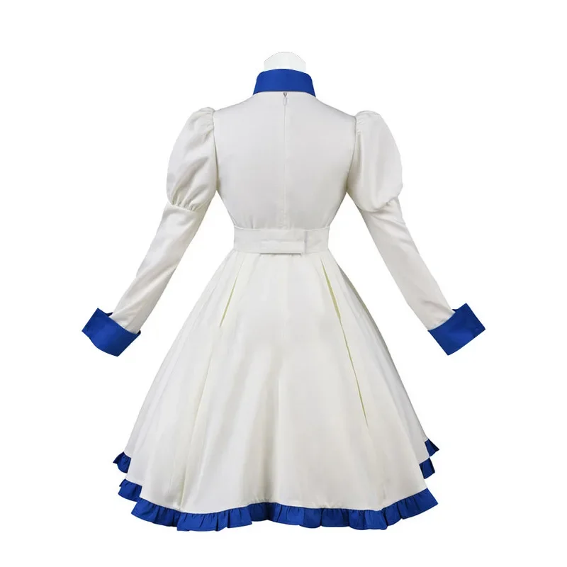 Anime Invented Inference Iwanaga Kotoko Cosplay Costume Adult Women Girls Lolita White Dress Suit Halloween Carnival Uniform