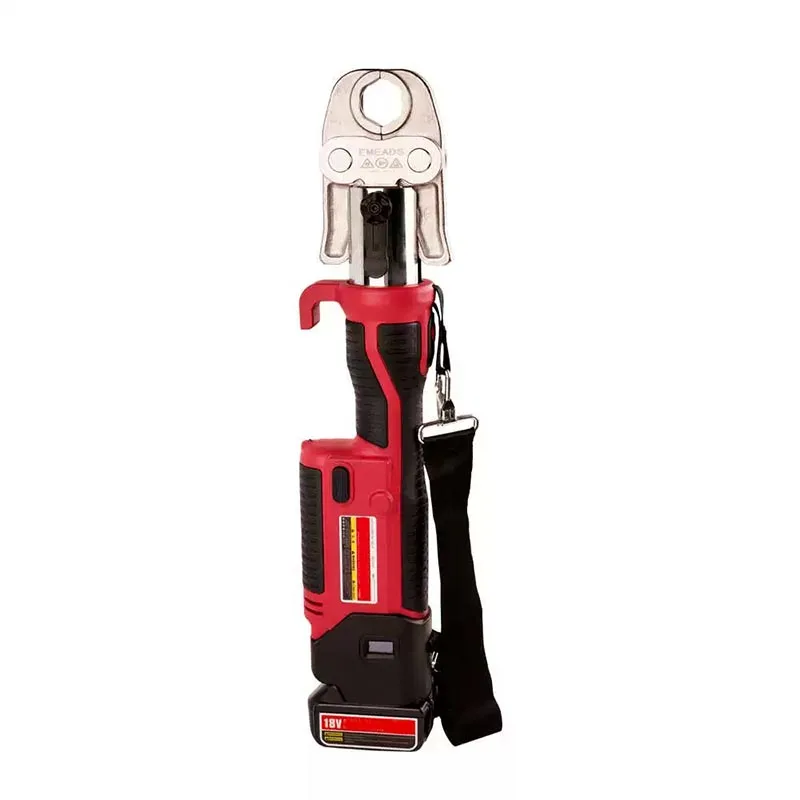 GE-1550 Hydraulic Press Pipe Electric Tool with 5000mAh Battery Crimping Tool Pipe Crimping Pliers 350°Rotation with OLED Screen