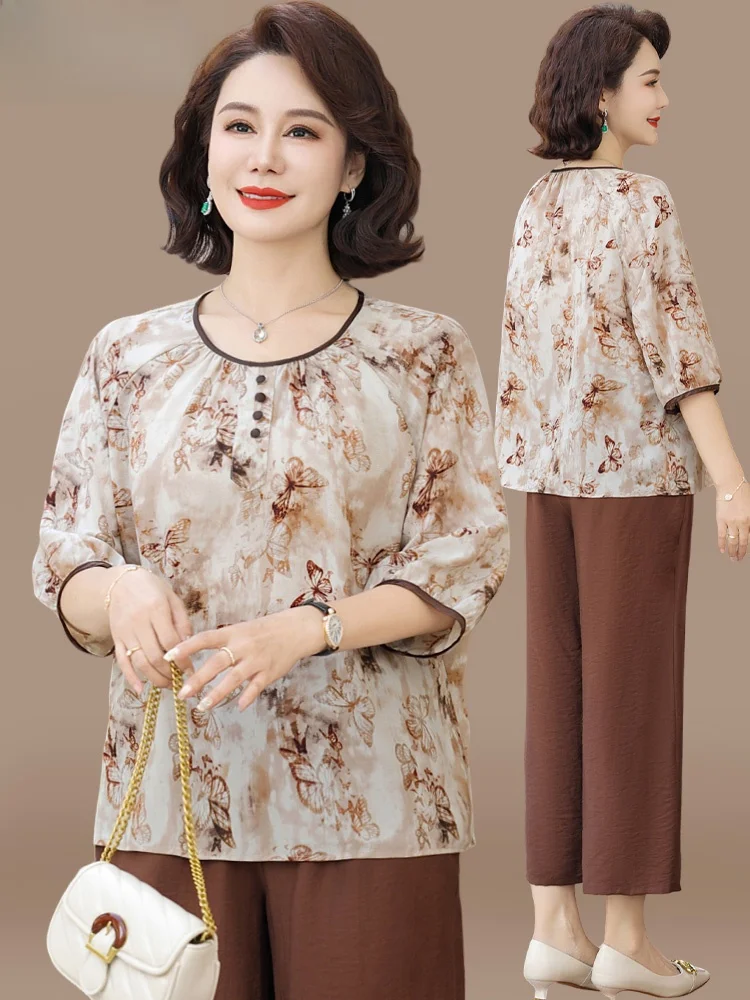 conjunto-de-dos-piezas-de-chifon-de-verano-a-la-moda-para-mama-top-de-marca-ele-de-ajuste-holgado-con-cuello-redondo-y-manga-corta-adornado-con-perlas