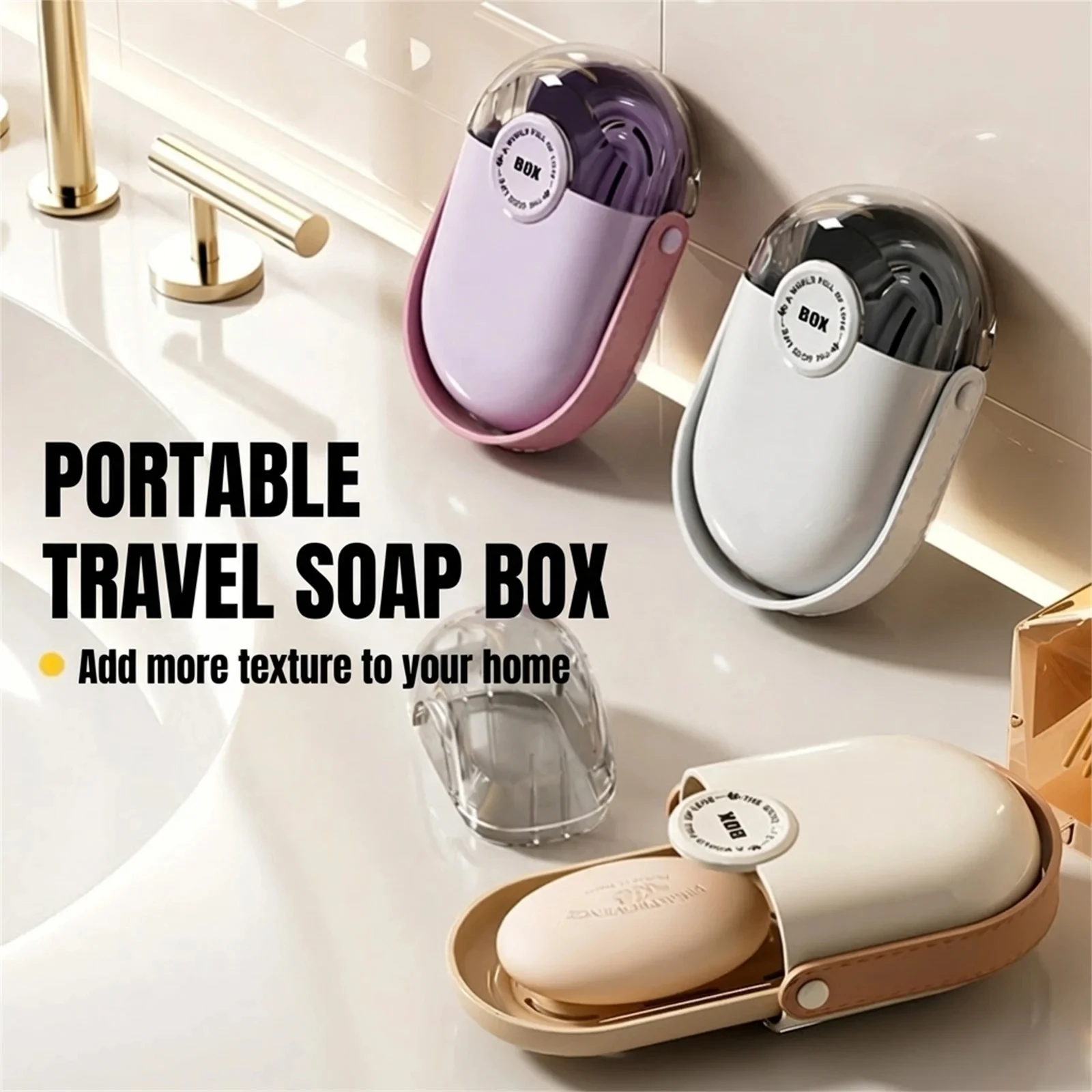 Portable Travel Soap Box ABS Material Transparent Seal with Lid Double-Layer Draining Soap Box Great for Business Trips