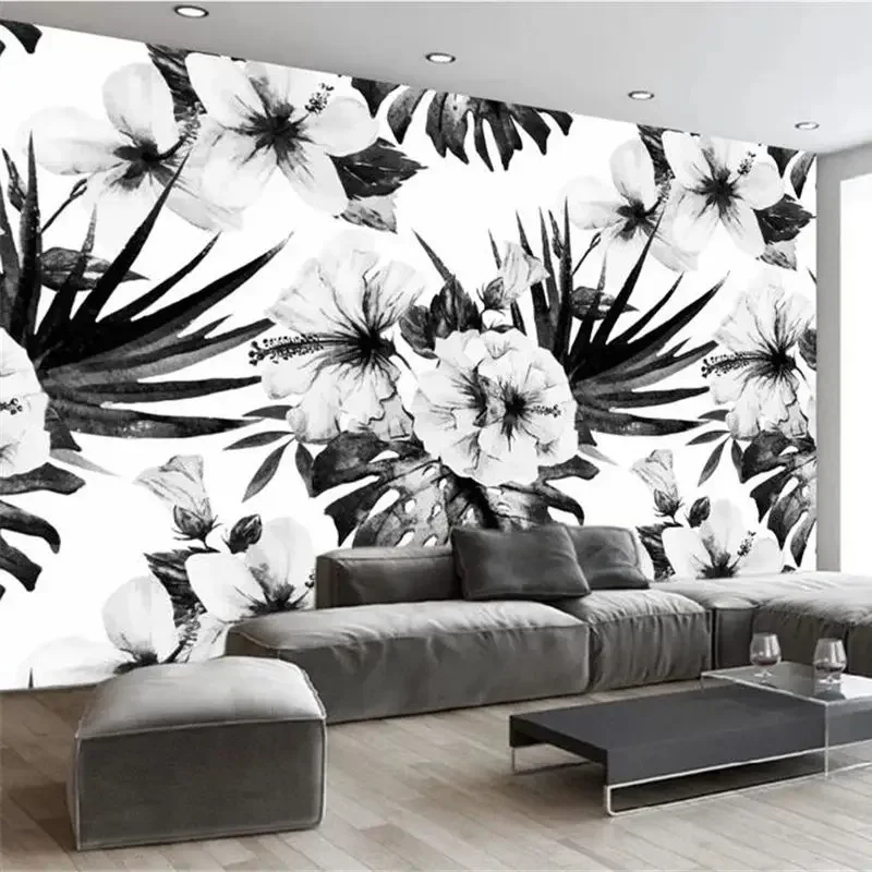 

Custom wallpaper 3d creative new Chinese embossed peony flower mural background wall abstract hand-painted oil painting flowers