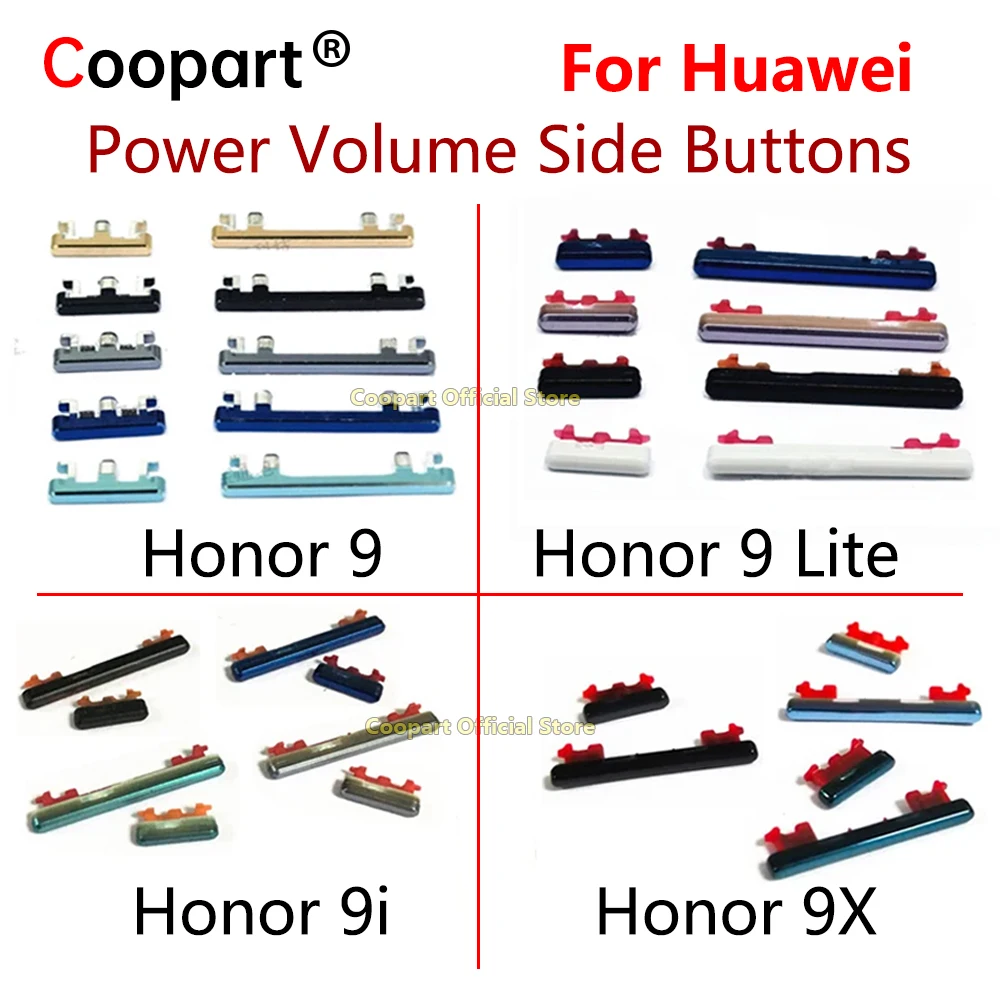 New Power Volume Side Buttons For Huawei Honor 9 Lite 9X 9i 9N LLD- AL20 AL30 Power On Off Volume Side Keys Replacement Parts