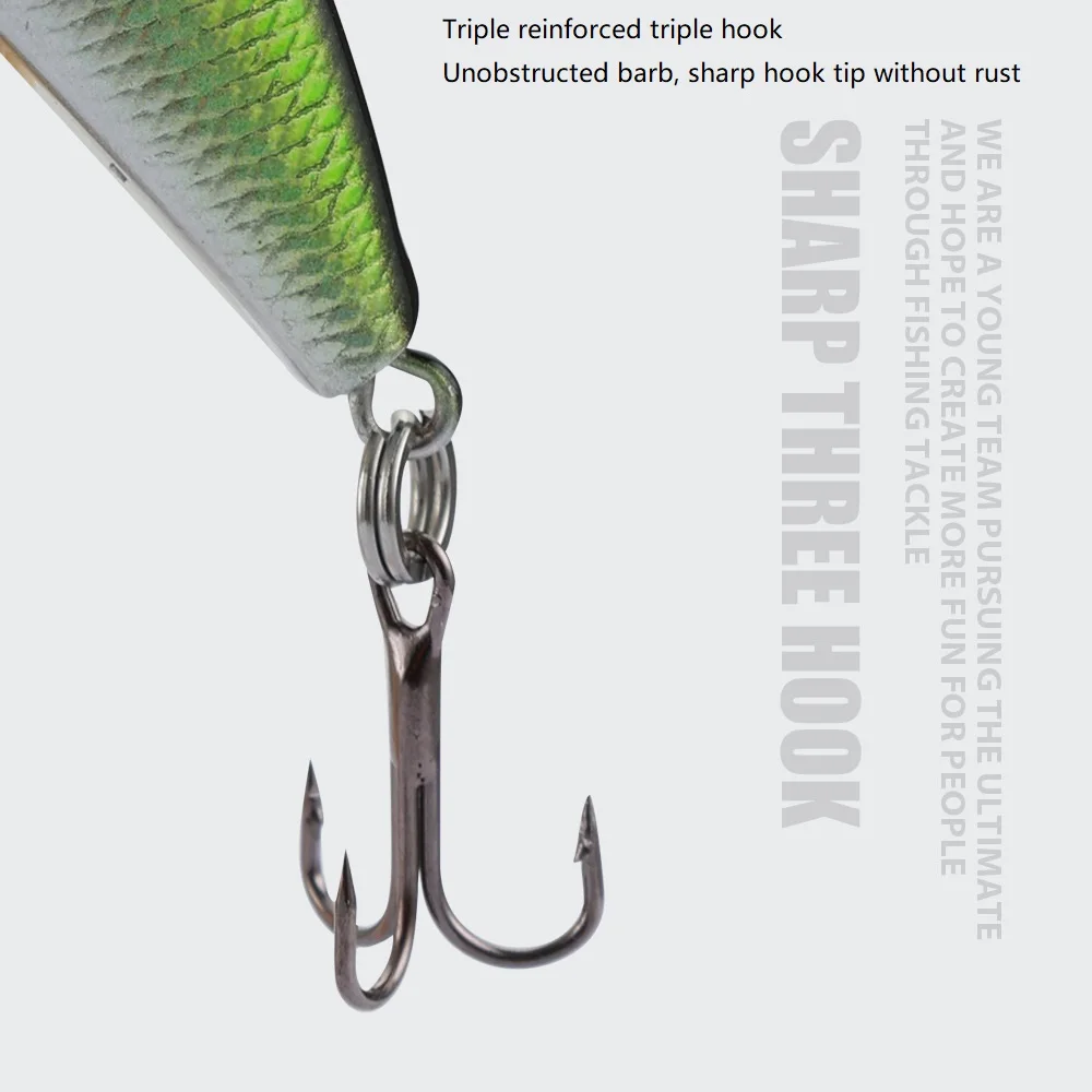 1 Stuks Minnow Vissen Lokken 55Mm/5.5G Sinking Wobbler Jig Harde Aas 3D Ogen Met Dreg bass Pesca Swimbait Visgerei