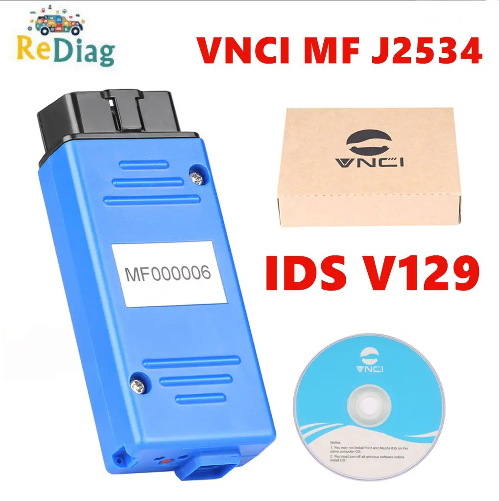 VNCI MF J2534 for Ford/Mazda Software IDS V129 Compatible With J2534 PassThru & ELM327 Protocol Free Update Diagnostic Tool