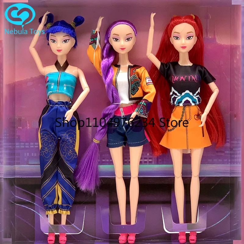 

Kpop Demon Hunters Rumi Mira Zoey Anime Figure Set - Collectible Statues for Kids Desk Decoration Halloween Gift Idea