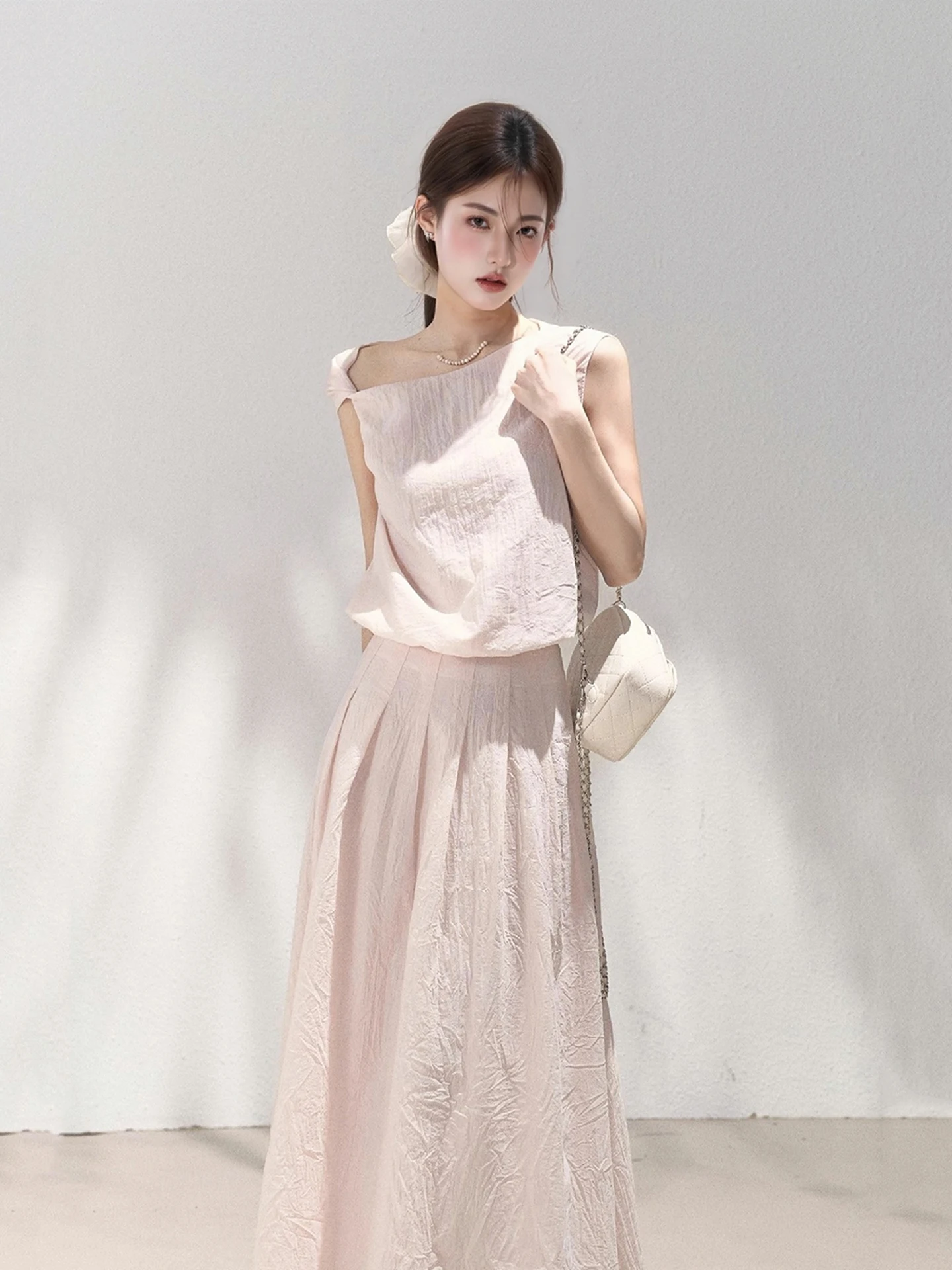 

Женский комплект из двух предметов Peony Spunky Vivacious, розовая верхняя юбка, комбинированная ort Sve round Ne French Sle, летняя одежда для взрослых