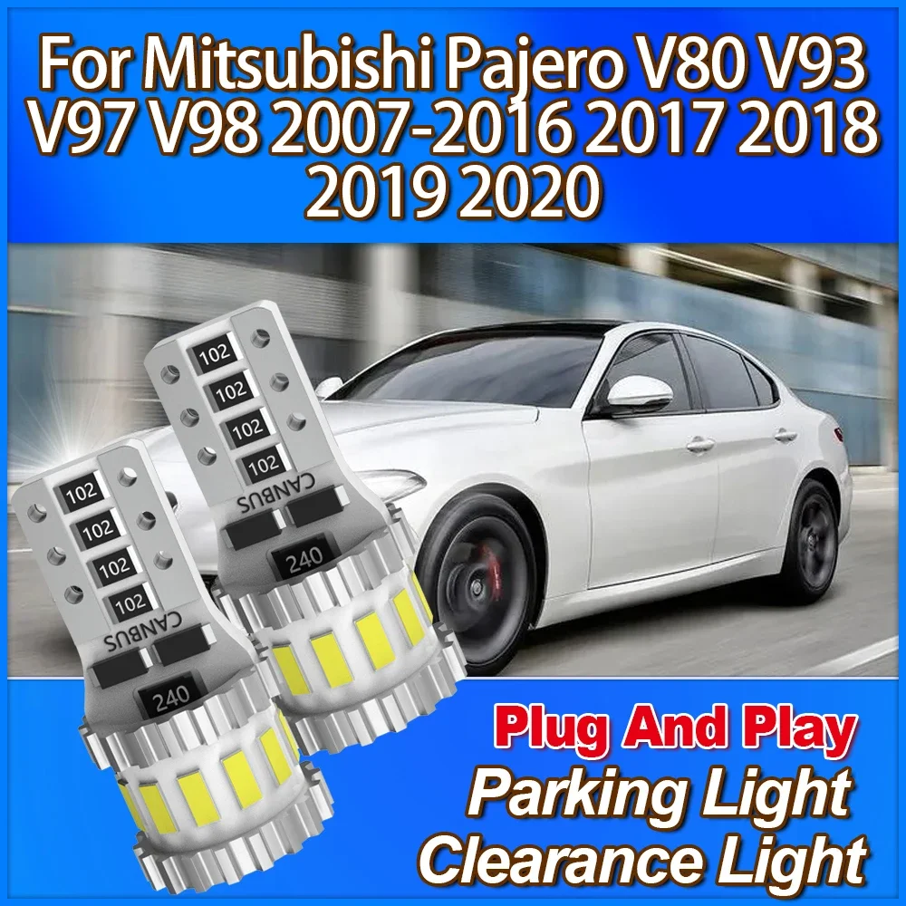

Roadsun 2PCS T10 W5W Parking Light Bulbs 3400LM Clearance Lamp For Mitsubishi Pajero V80 V93 V97 V98 2007-2017 2018 2019 2020