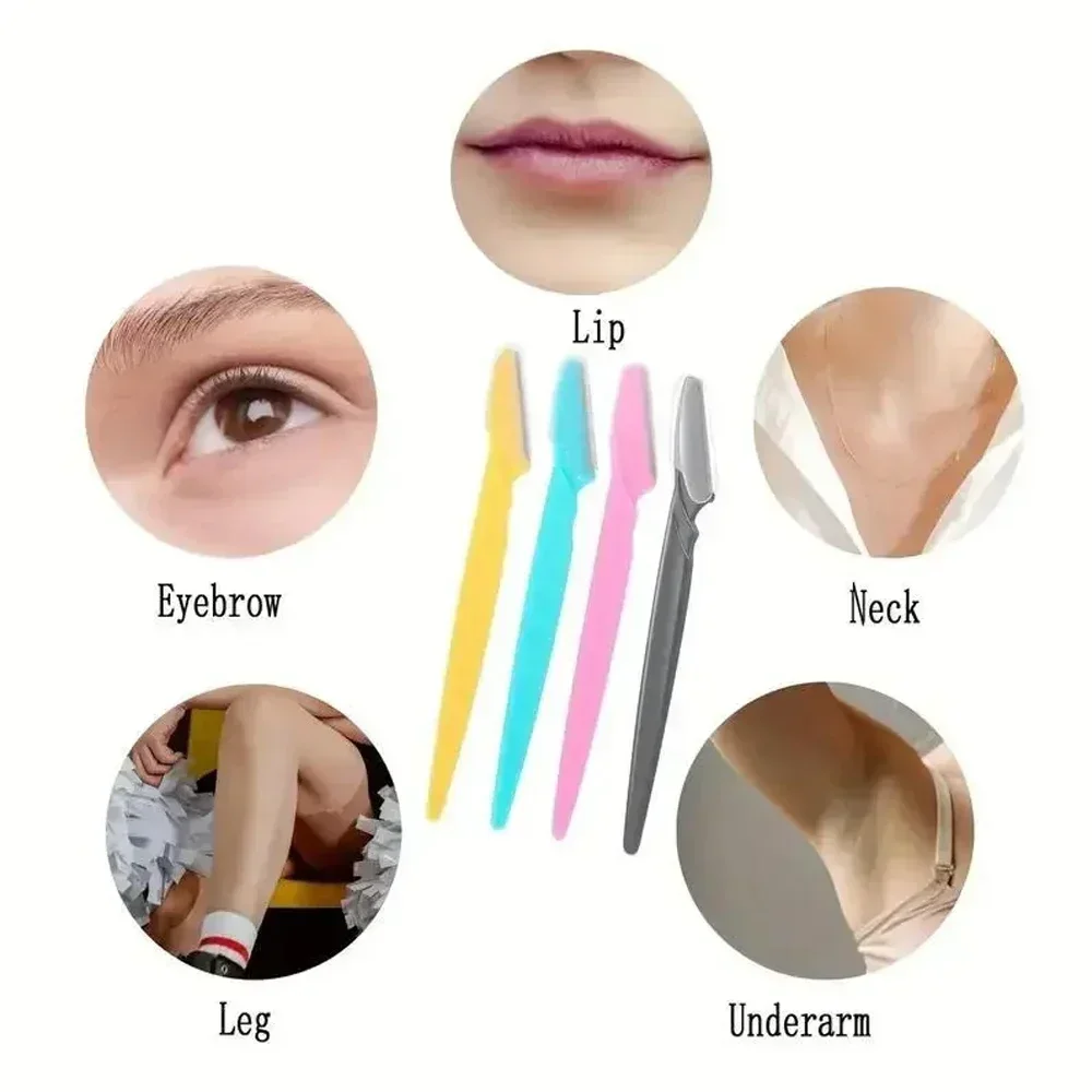 3Pcs Eyebrow Trimmer Blade Shaver Portable Face Razor Eye Brow Epilation Hair Removal Cutters Safety Razor Woman Makeup