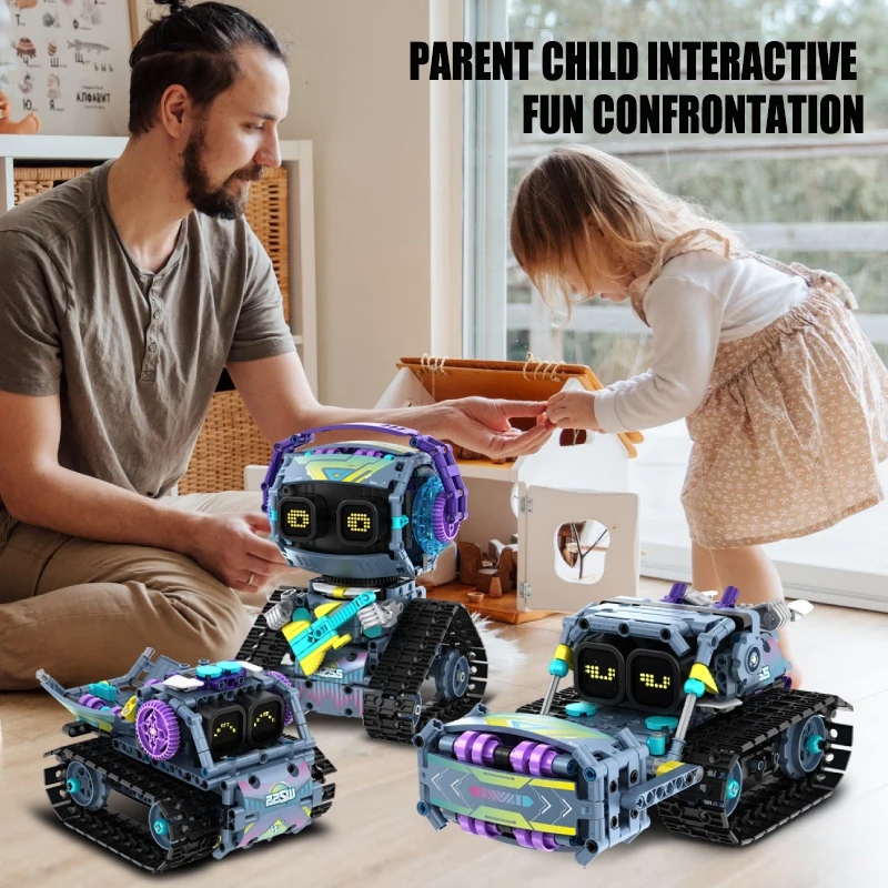 Technical Intelligent 3-in-1 Robot APP Remote Control Bricks Building Blocks Programming Toys For Kids Boys Gift Educational Set