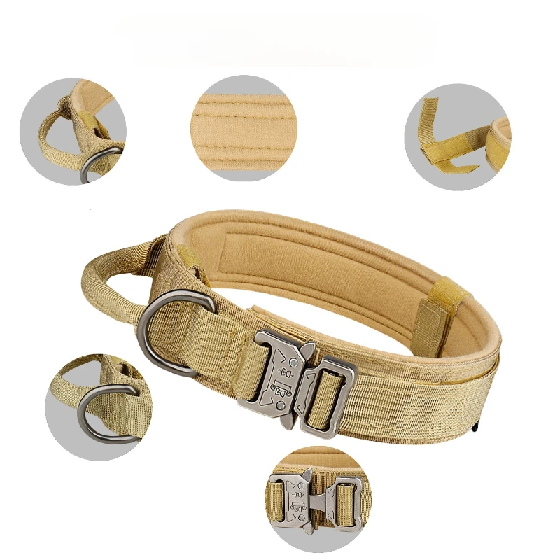 Pet Collar Anti-impact Elastic Traction Rope Outdoor Tactical Dog Collar Special Collar for Medium and Large Dogs view 2