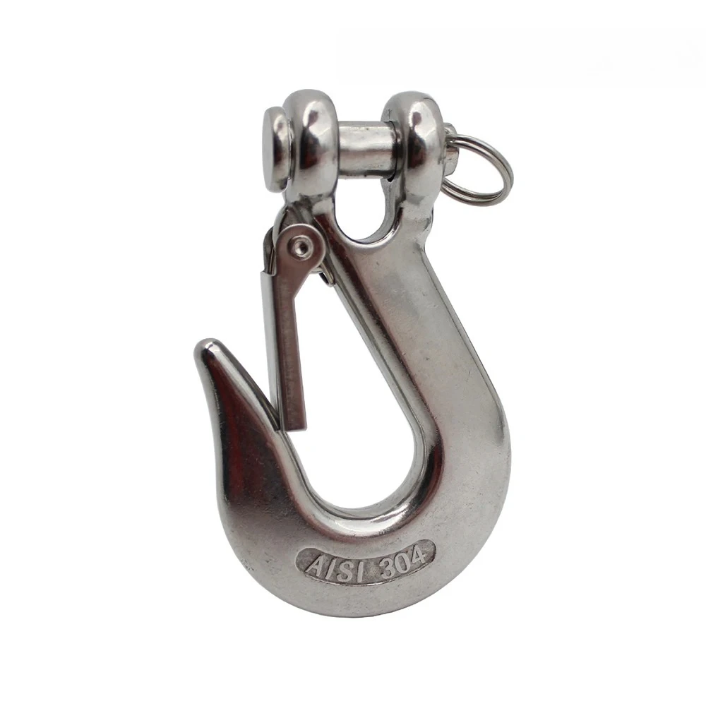 1/4 5/16 3/8 1/2inch 1000 1500 2000 3000LBS Heavy Duty Stainless Steel 304 Hoist Cargo Lifting Chain Claw Hook Latch