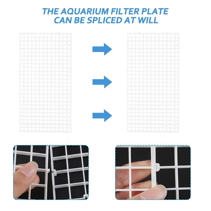 10PCS Aquarium Divider Fish Tank Divider Filter Grids Separation Grid Tray Isolation Board Grid with 20 PCS Sucker Clips-A51M