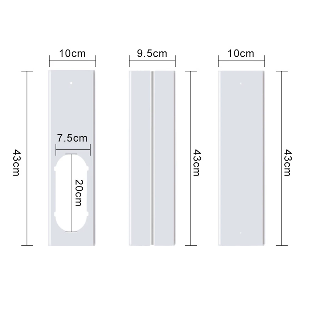 Portable Universal Adjustable Window Seal Air Conditioner Window Kit with Coupler Accessories for AC Unit