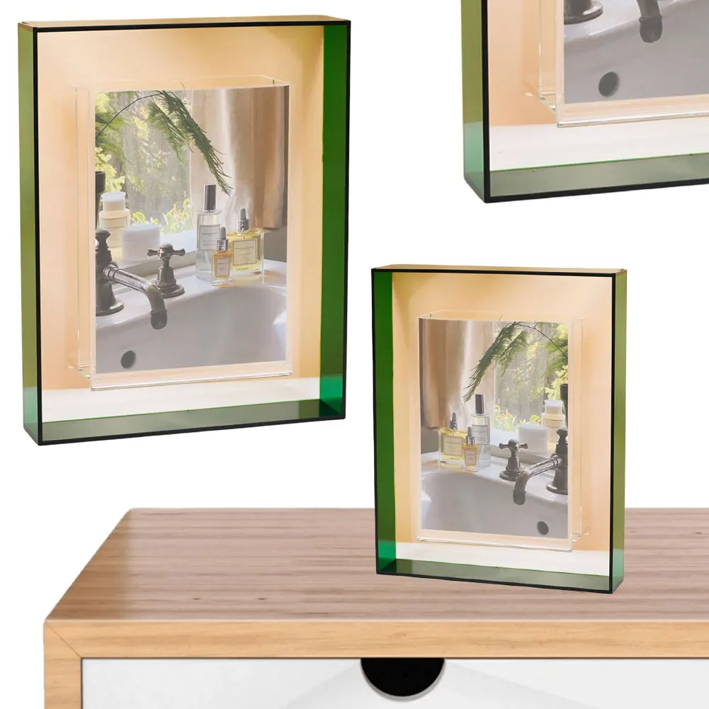 5 Inch Acrylic Photocard Holder Decorative Picture Display Stand Floating Picture Frame for Wall Decoration