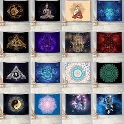 Mandala Hamsa Buddha Dreamcatcher Polyester Tapestry Wall Hanging Carpet Throw Yoga Mat Beach Towel