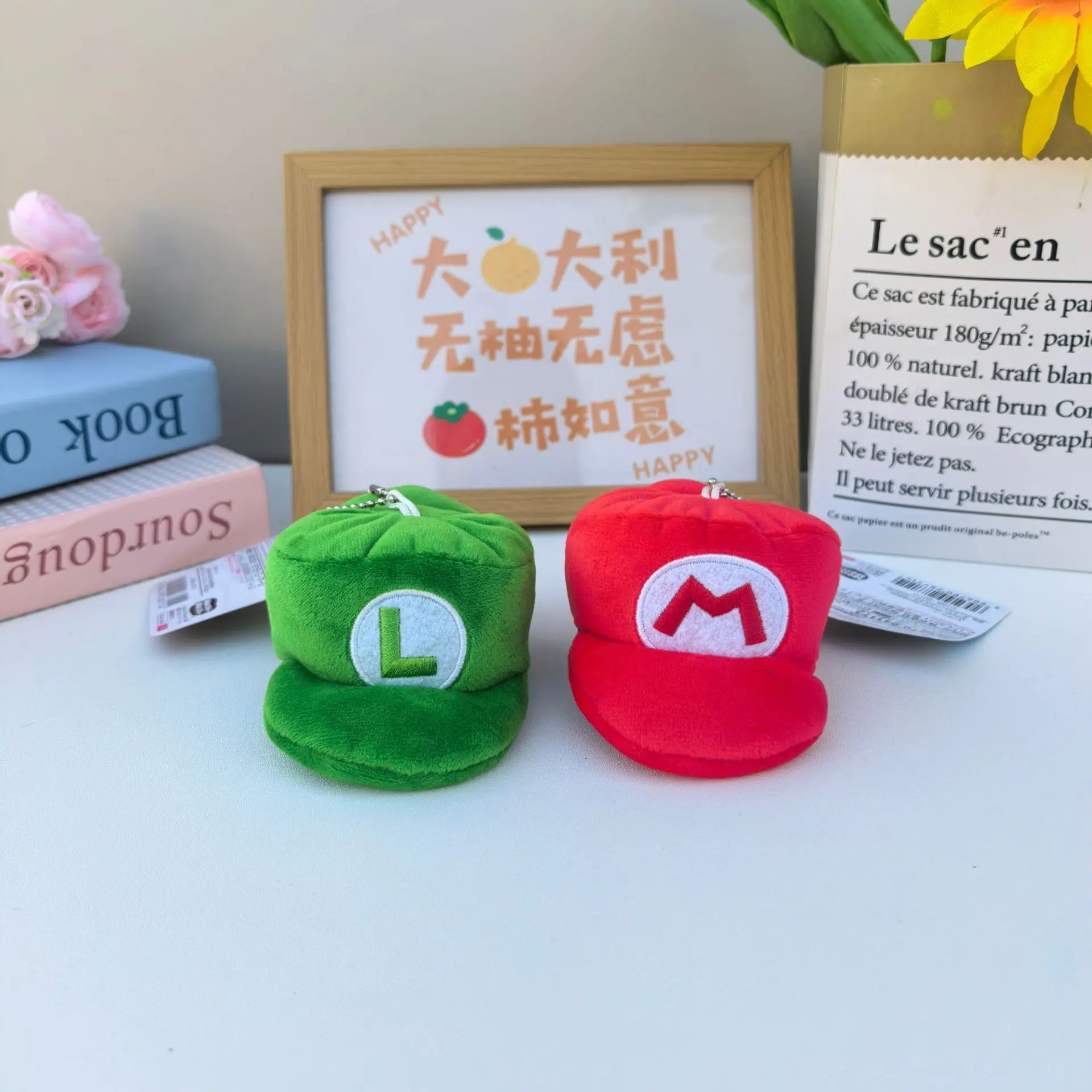 Popular Super Mario Plush Toy Cartoon Doll Pendant Mario Hat Pendant Small Gift