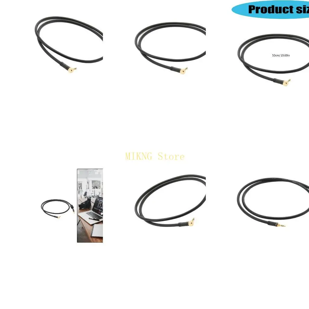3.5Mm Male to Male Stereo Earphone Cable 0.5M with Ferrite Cores, Gold-Plated Plugs for Speakers Amplifiers Mixer Best Sale