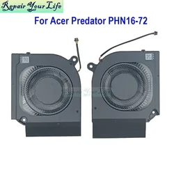 CPU GPU Cooling Fan For Acer Predator Helios Neo 16 PH16-72 71 PHN16-71 PHN16-72 N23C12 Gaming Notebook Cooler Fans DC 12V 1A
