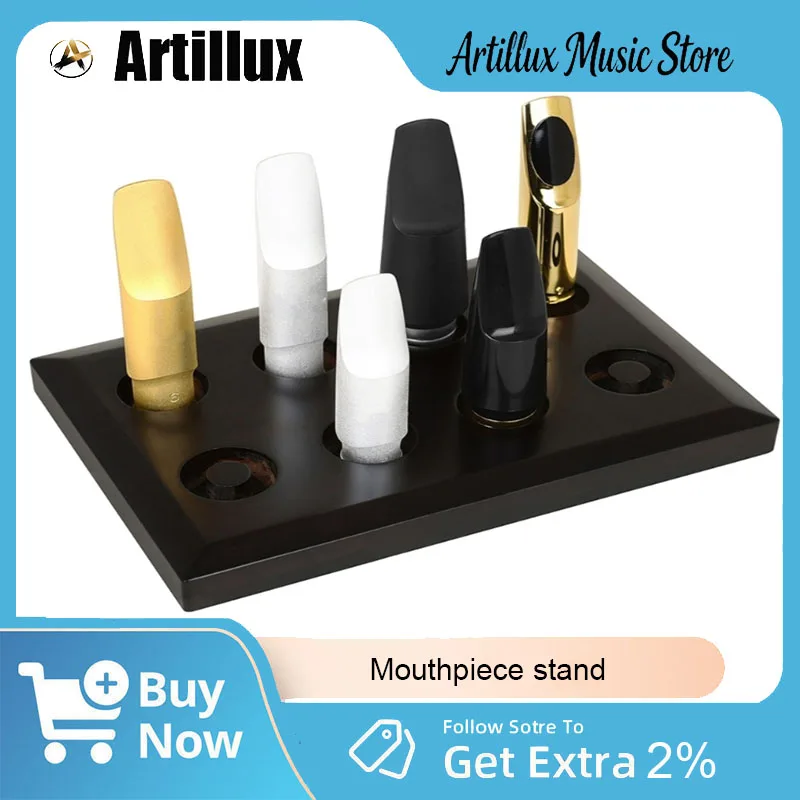 

Artillux Mouthpiece Stand Portable Saxophone Clarinet Mouthpiece Organizers Display Stand Accessories for Musicians and Shops