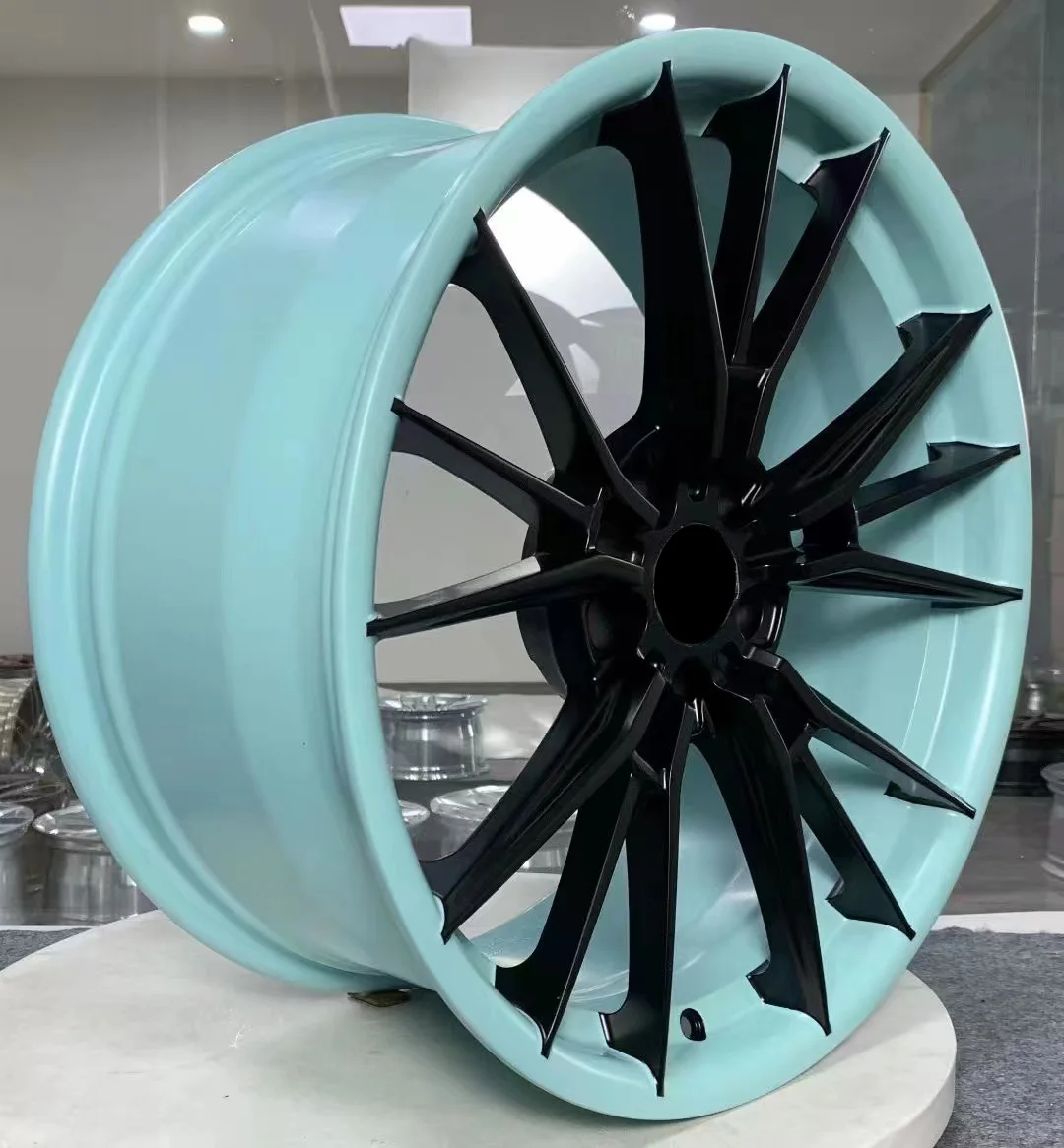Hot Sale 18 19 20 21 22 23 Inch Sport Style Blue Color Forged Wheel 5X114.3 Car Wheels Rims for . Model 3 Y X s