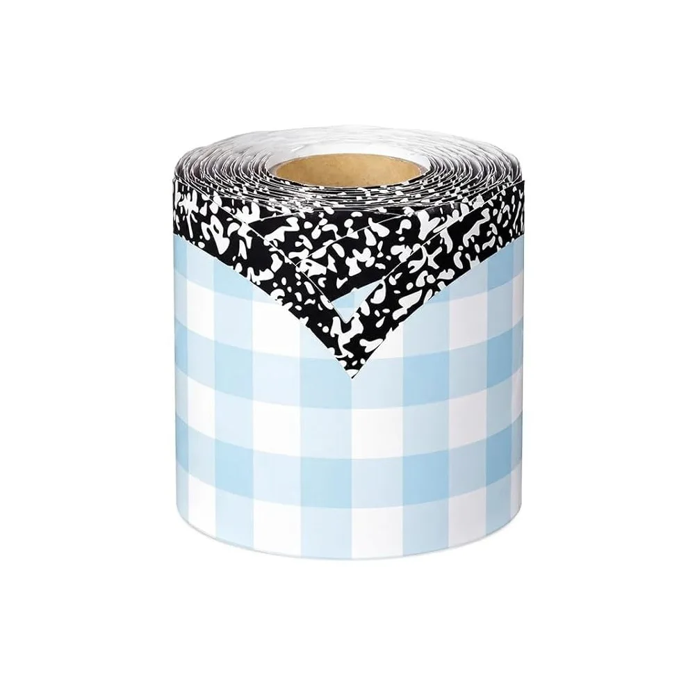 10m/Roll Bulletin Board Border Self Adhesive Cuttable Classroom Border Sticker Scalloped Edge Decorative Trim Roll