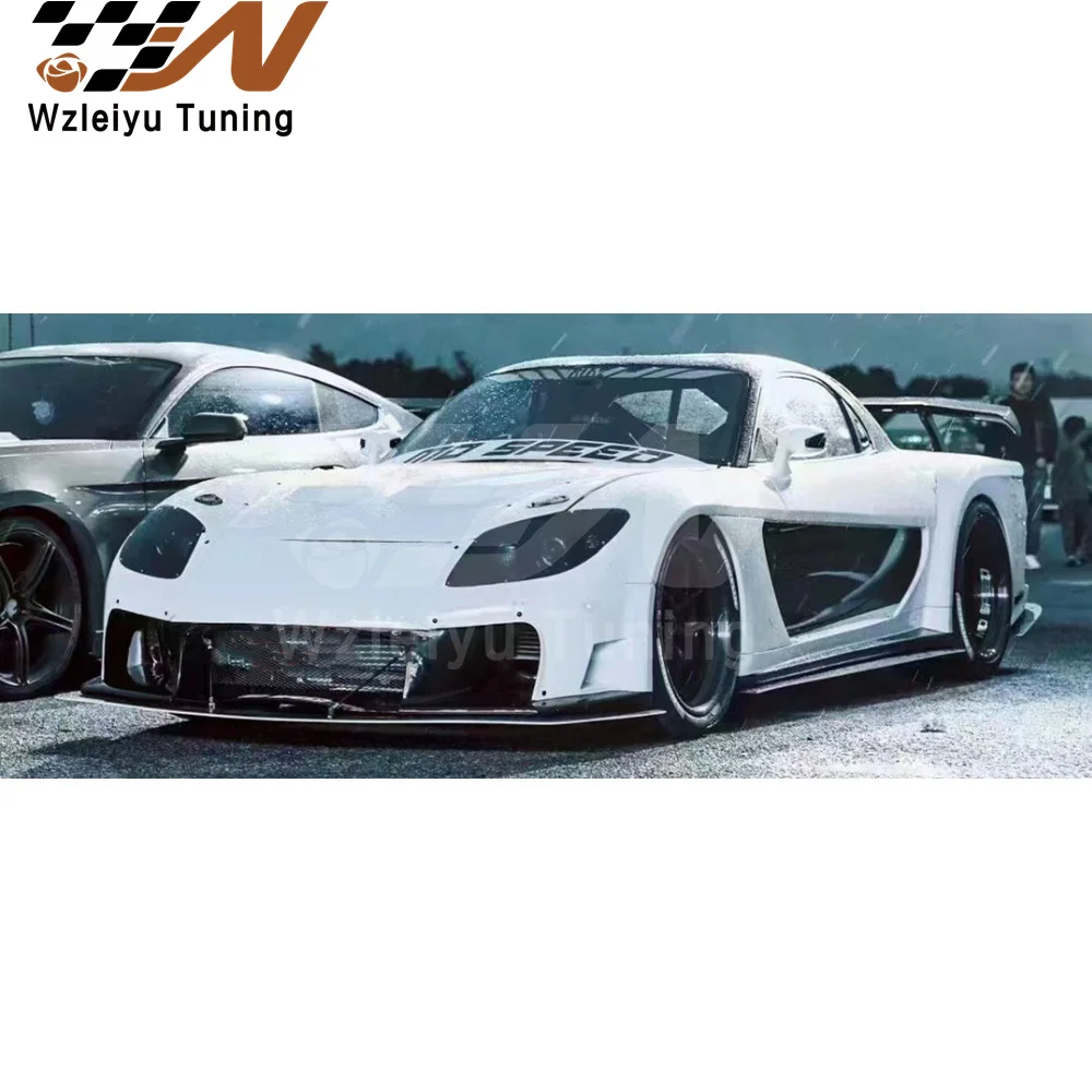 F VLS Style Fiber Glass Wide Body Kit Fit For Mazda RX7 FD3S 1992-1997 High Quality Fitment