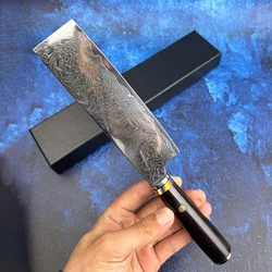 Nakiri Knife 67 Layers Damascus Steel Chefs Cleaver Sashimi Slicing Sushi 10Cr15CoMoV Kitchen Knives Cooking Tools Wood Handle
