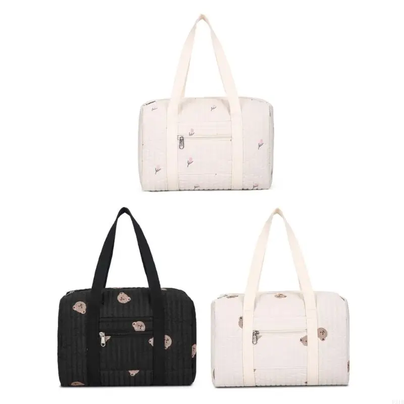 

Ergonomic Baby Supplies Bag Embroidery Baby Diaper Storage Bag Portable P31B