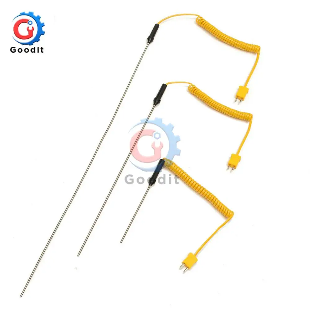 K-Type Thermocouple Probe Sensor 100mm/300mm/500mm Temperature Controller -50C to 1200 with Cable For Digital Thermometers