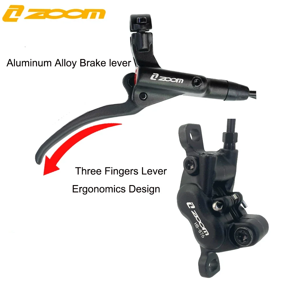 ZOOM 4 Piston Hydraulic Disc Brake HB876 MTB 800/1400mm Mountain Bike Oil Pressure Brake With Resin Brake Pads