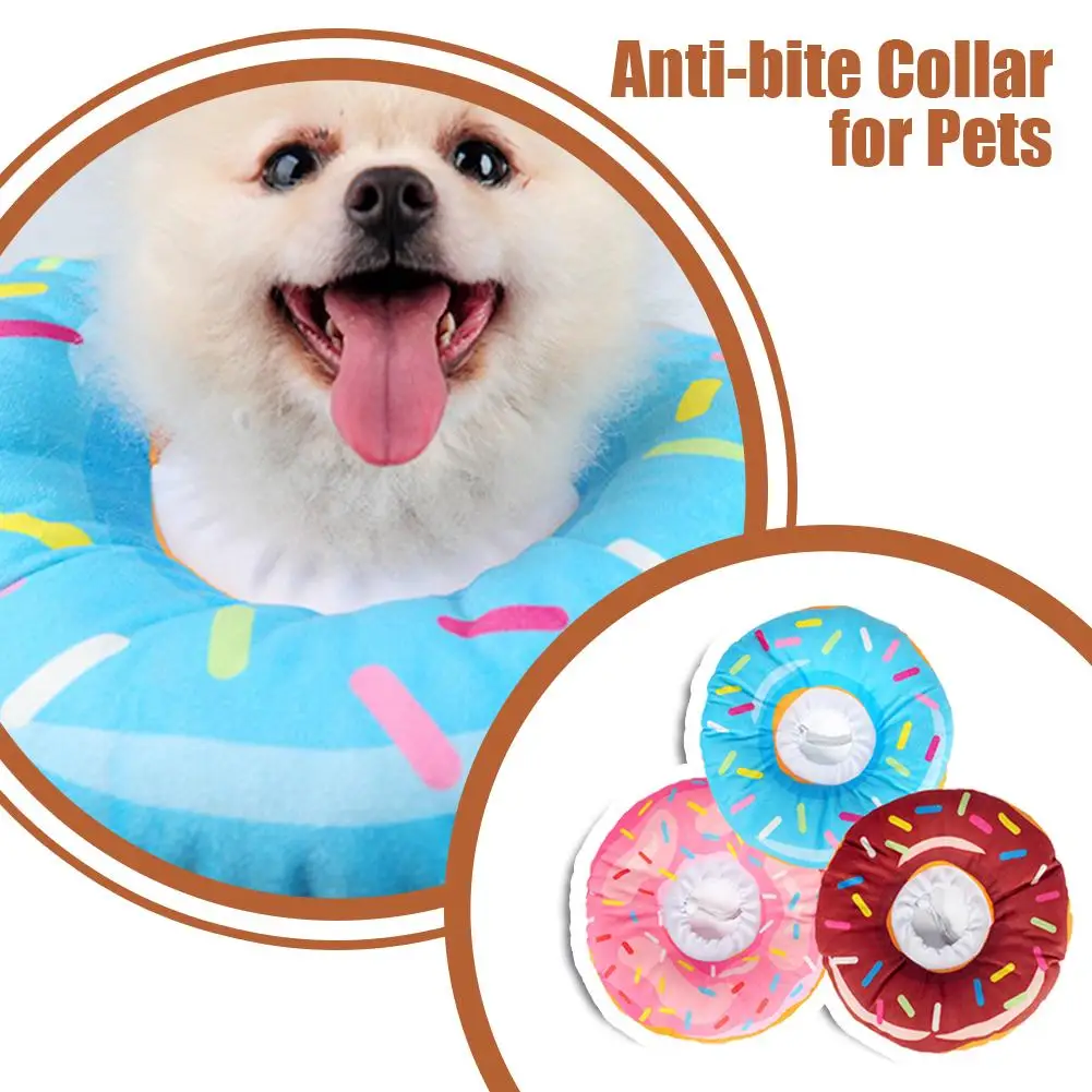 Pet Cat Collar Dog Doughnut Neck Cone Recovery Collar For Anti-Bite Lick Surgery Wound Healing Protective Pet Supply Donut U2M4