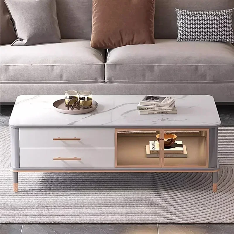 

Household Glass Door Coffee Table Apartment Cabinet Drawer Handles Coffee Table Low Wood Mesas De Centro Para Sala Furniture