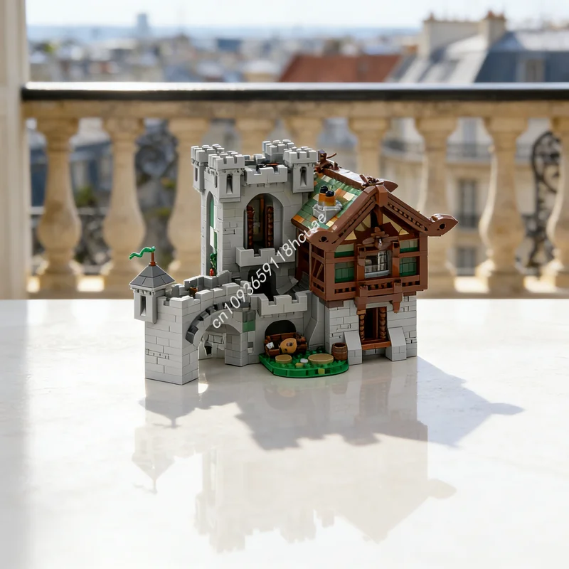 4000 قطعة من مكعبات البناء لنموذج قلعة هايلاند، لعبة إبداعية للهواة، هدايا عيد الميلاد التعليمية