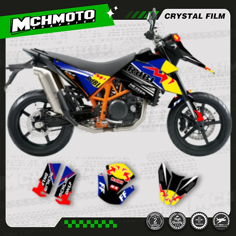 

MCHMFG Custom Team Motorcycle Graphics Decals Stickers Kits Number Name Custom For KTM SMR 690 2007 2008 2009 2010 2011
