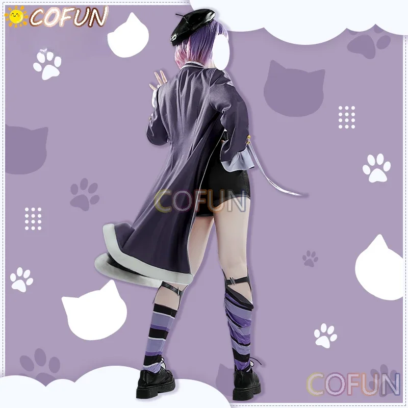 COFUN [ที่กําหนดเอง] Hololive VTube Nekomata Okyu คอสเพลย์เครื่องแต่งกายฮาโลวีนชุดผู้หญิงใหม่สูท