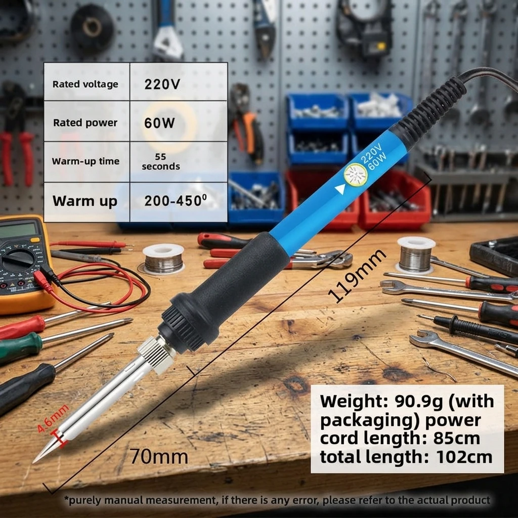 14-Piece Adjustable Temperature High-Temperature Soldering Iron Kit Rubber Handle Portable Hardware Multi-Function PU Soldering