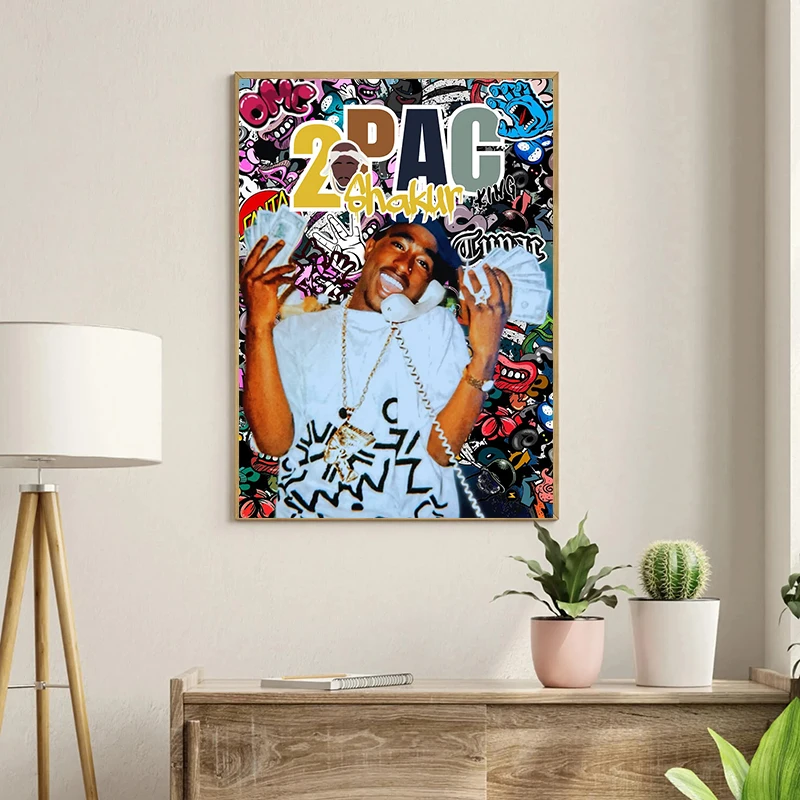 Music Album Cover Pop Hip Hop Rapper 2pac Posters Aesthetic Pictures Canvas Painting Print for Room Modern Art Wall Home Decor