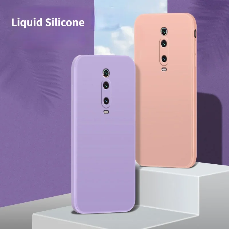 Liquid Thin Silicone Phone Case for Xiaomi Mi 9T Redmi K20 Pro Mi9T 9TPro K20Pro Original Luxury Soft Back Cover Lens Protective