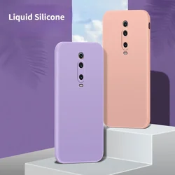 Liquid Thin Silicone Phone Case for Xiaomi Mi 9T Redmi K20 Pro Mi9T 9TPro K20Pro Original Luxury Soft Back Cover Lens Protective