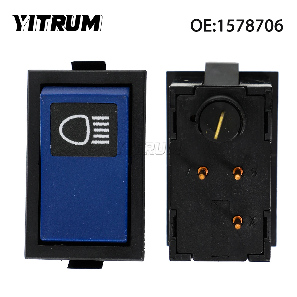 YITRUM 1578706 208154 New Fog Light Switch For Volvo N10/12-F10/12/16 FH FM FMX NH Truck  4Pins