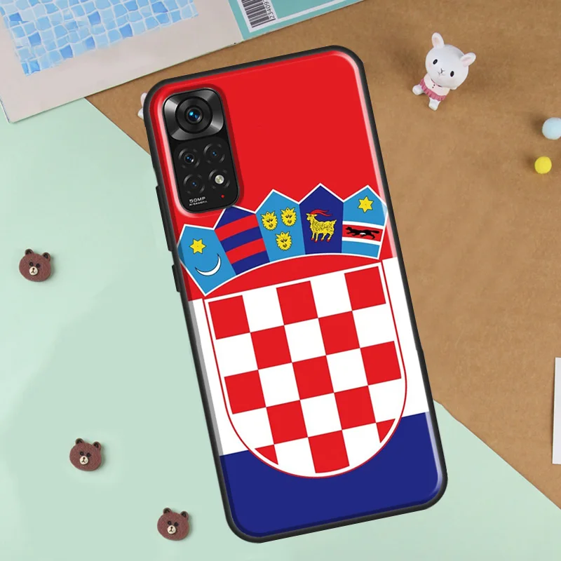 Croatia flag Phone Case For Xiaomi Redmi Note 12 8 9 10 11 Pro 8T 9S 10S 11S 12S 10A 9C 10C 12C Cover