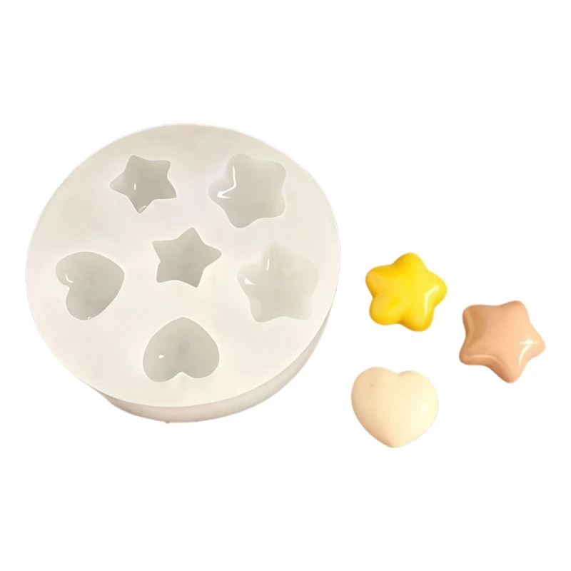 652B Detailed Silicone Small Accessory Mold Star Heart Crafting Mould Hand-Making Ornament Mould for Creating Resin Art