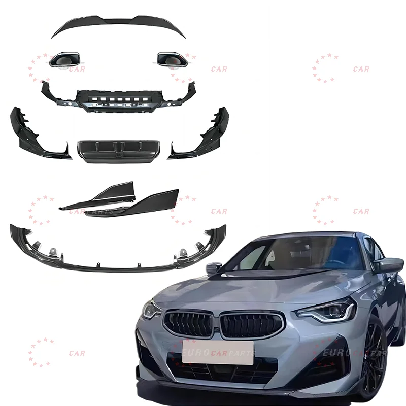 2 Series Coupe M Performance Body Kit For BMW 2 Coupe G42 to MP Style Front Lip Rear Diffuser Exhaust Tips Rear Wing 2021+