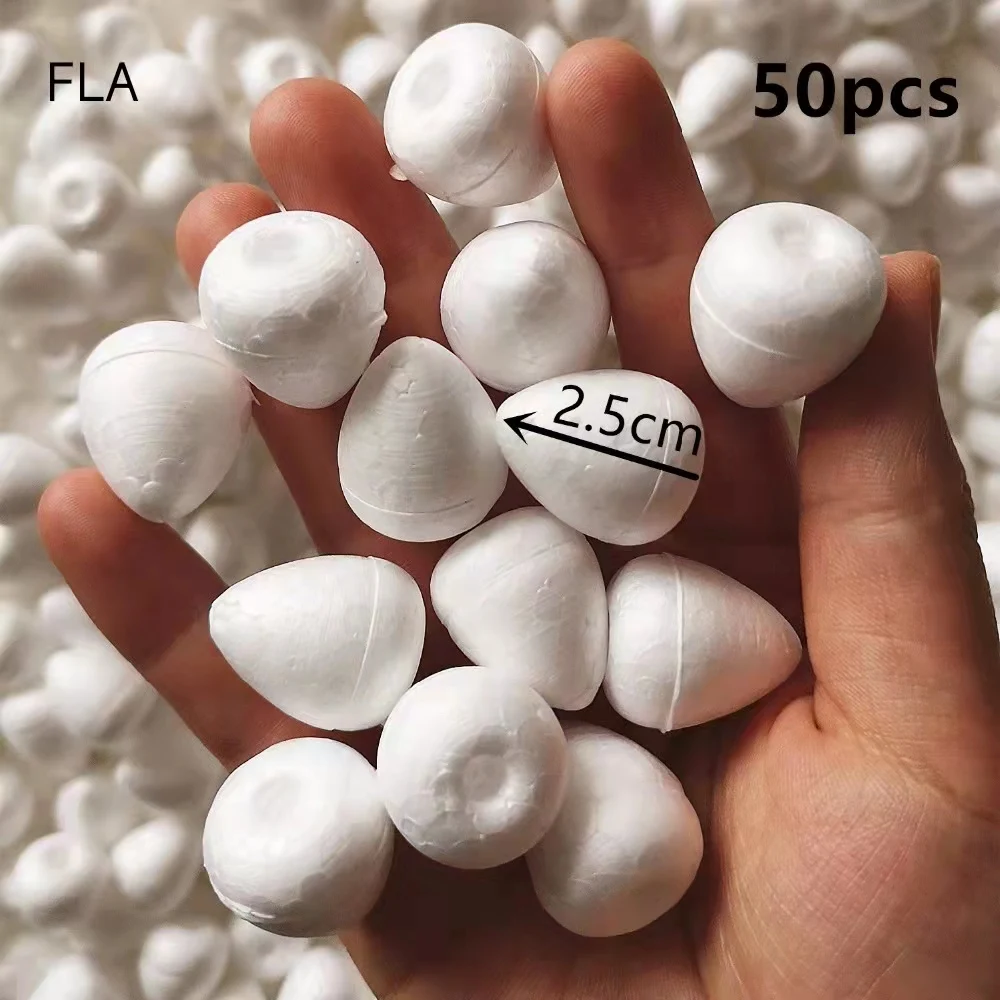 1.5/2/3/4/5cm Solid Polystyrene Styrofoam Foam Balls DIY Christmas Rosebud Water Drop Shape Foam Balls For Wedding Decor