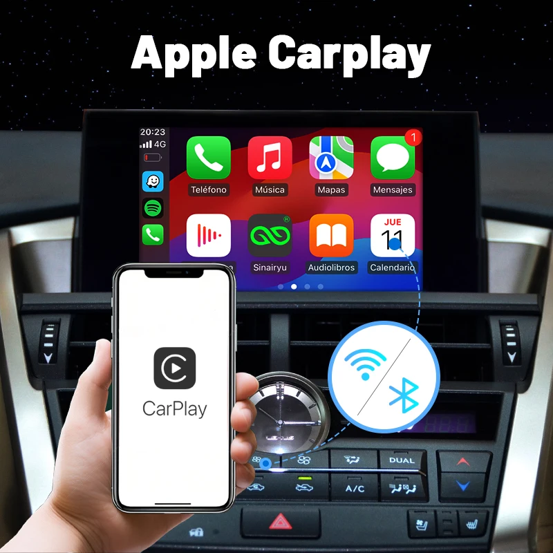 Wireless CarPlay Android Auto for Lexus NX RX IS ES GS RC CT LS LX LC UX GX 2014-2019, with Mirror Link Car Play Functions