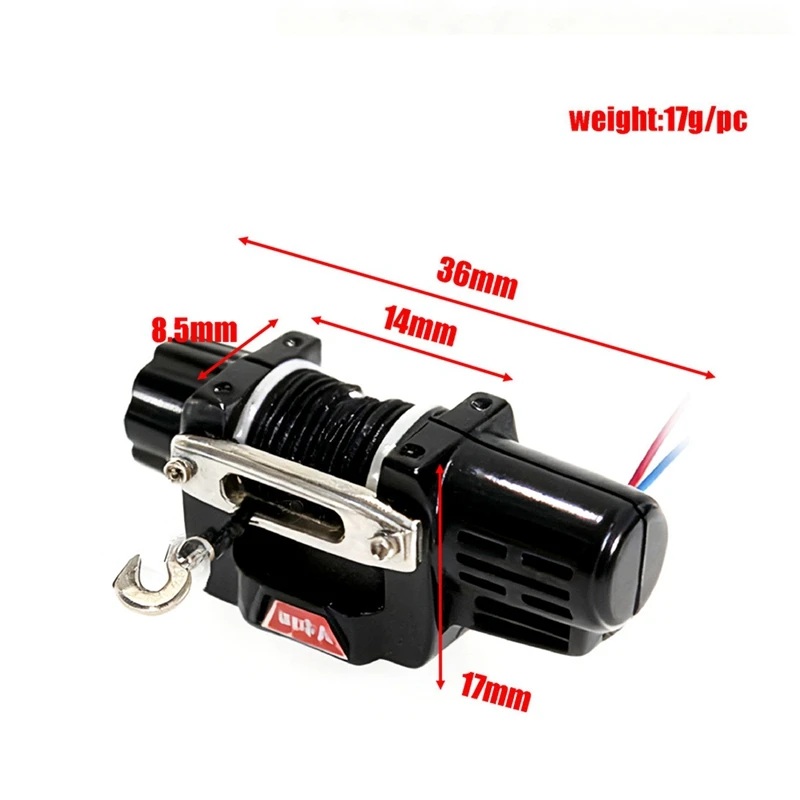 

RC Car TRX4M Metal Front Bumpers and Electric Winch for 1/18 RC Crawler Car SCX24 Upgrade Parts