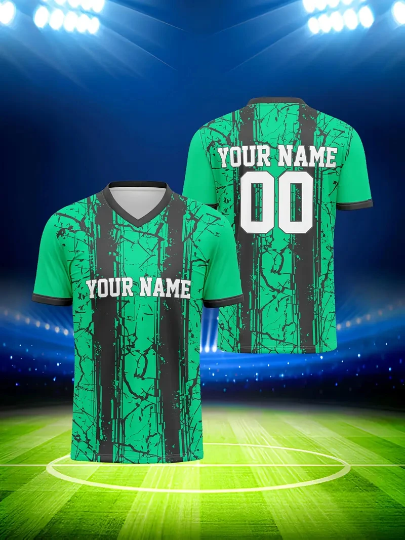 3D Print Customized Name Numbers T-Shirt For Men Rugby Football Pattern T Shirts Casual Sports Tees O-Neck Tops Short Sleeve Tee