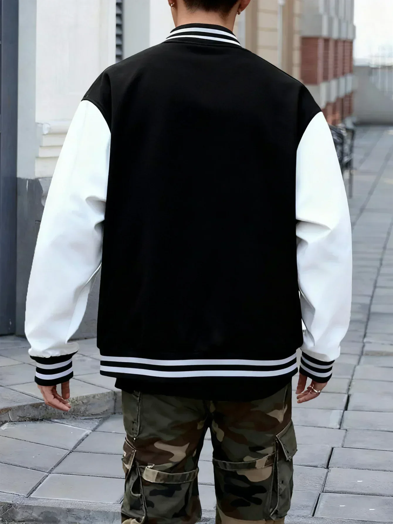 Explosive men's baseball jacket case - New York flame pattern print - casual daily wear, autumn and winter outerwear, unisex