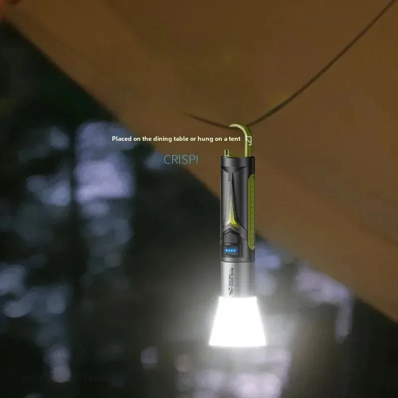 Portable Zoomable LED Flashlight Smiling Shark SD-5257 USB Rechargeable Super Bright Hand Torch with Hanging Hook Waterproof