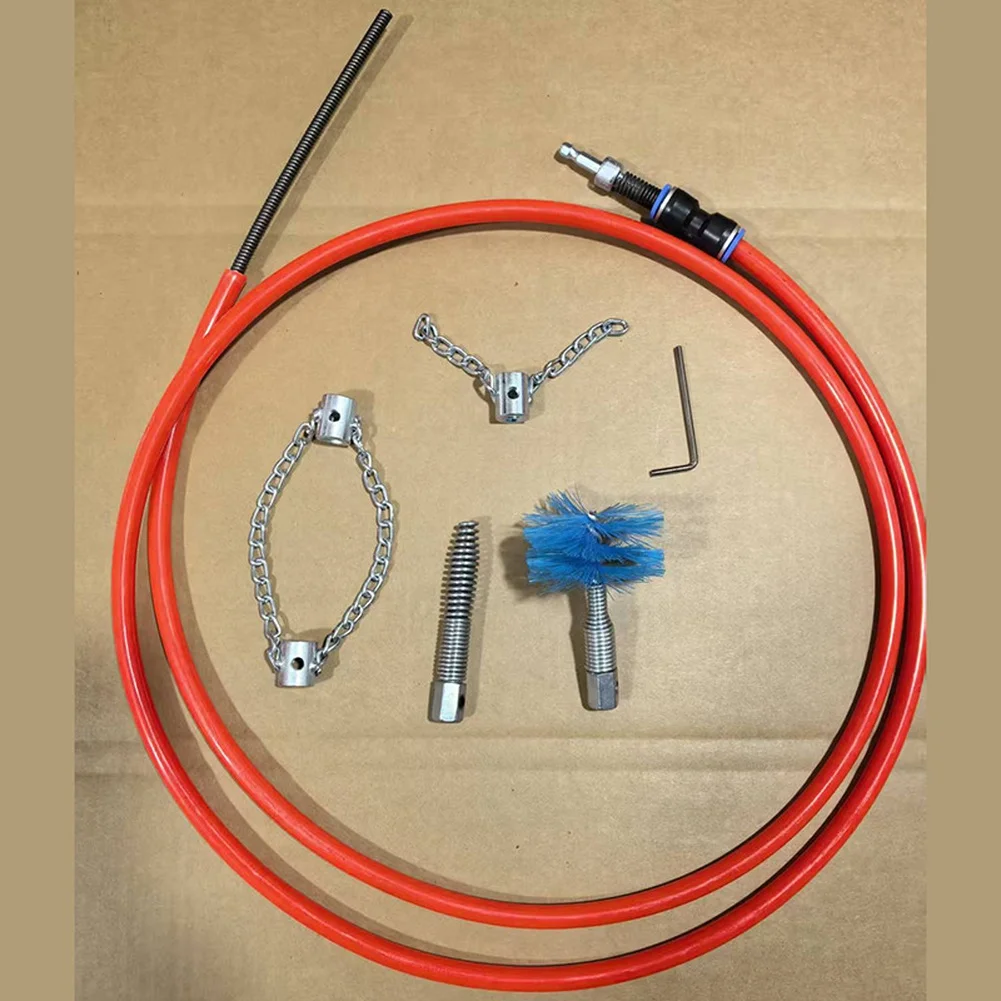 For Home Plumbing 5meters Hand Crank Auger Effective Toilet Clog Remover Hand Crank Tool Hand-cranked Mechanism